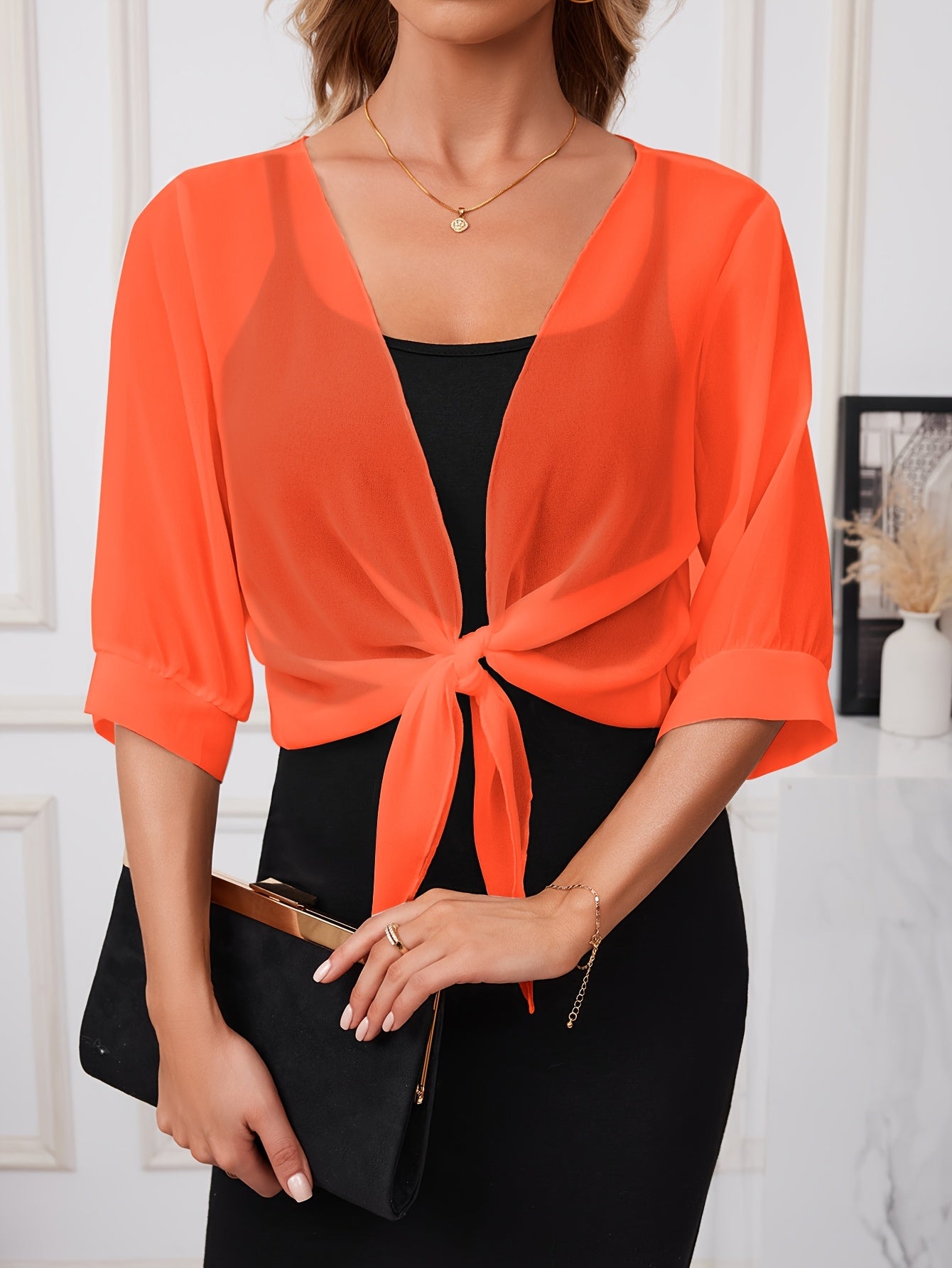 Dress with a  Shawl Shirt Jacket