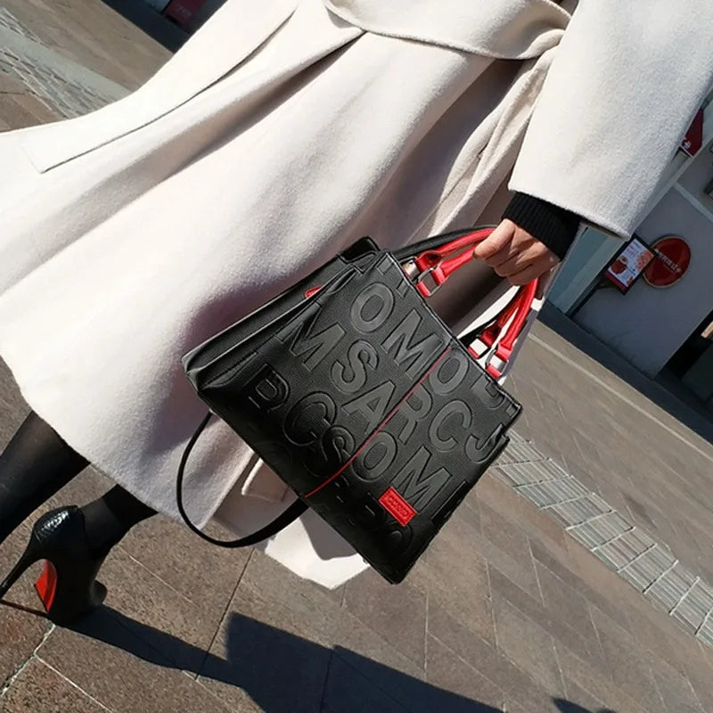 Women’s PU Leather Crossbody Tote Bag