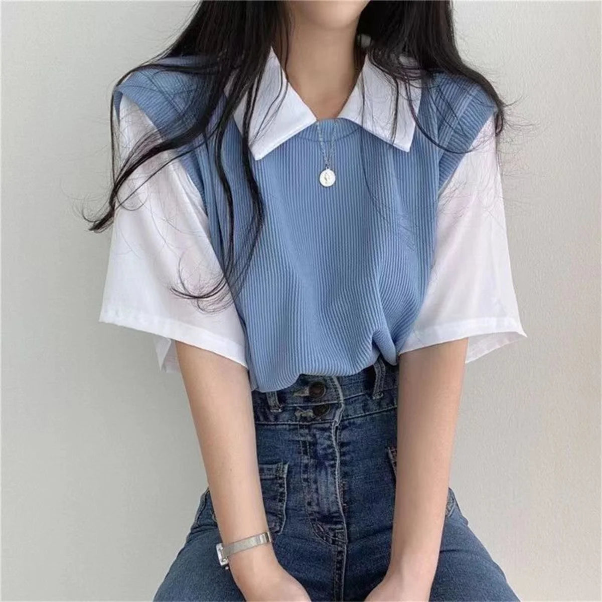 Women’s Korean Style Chiffon Blouse