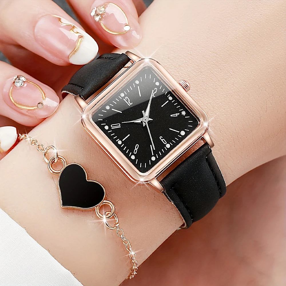 2/4PCS Fashion Minimalist Watch Luxury Men's and Women's