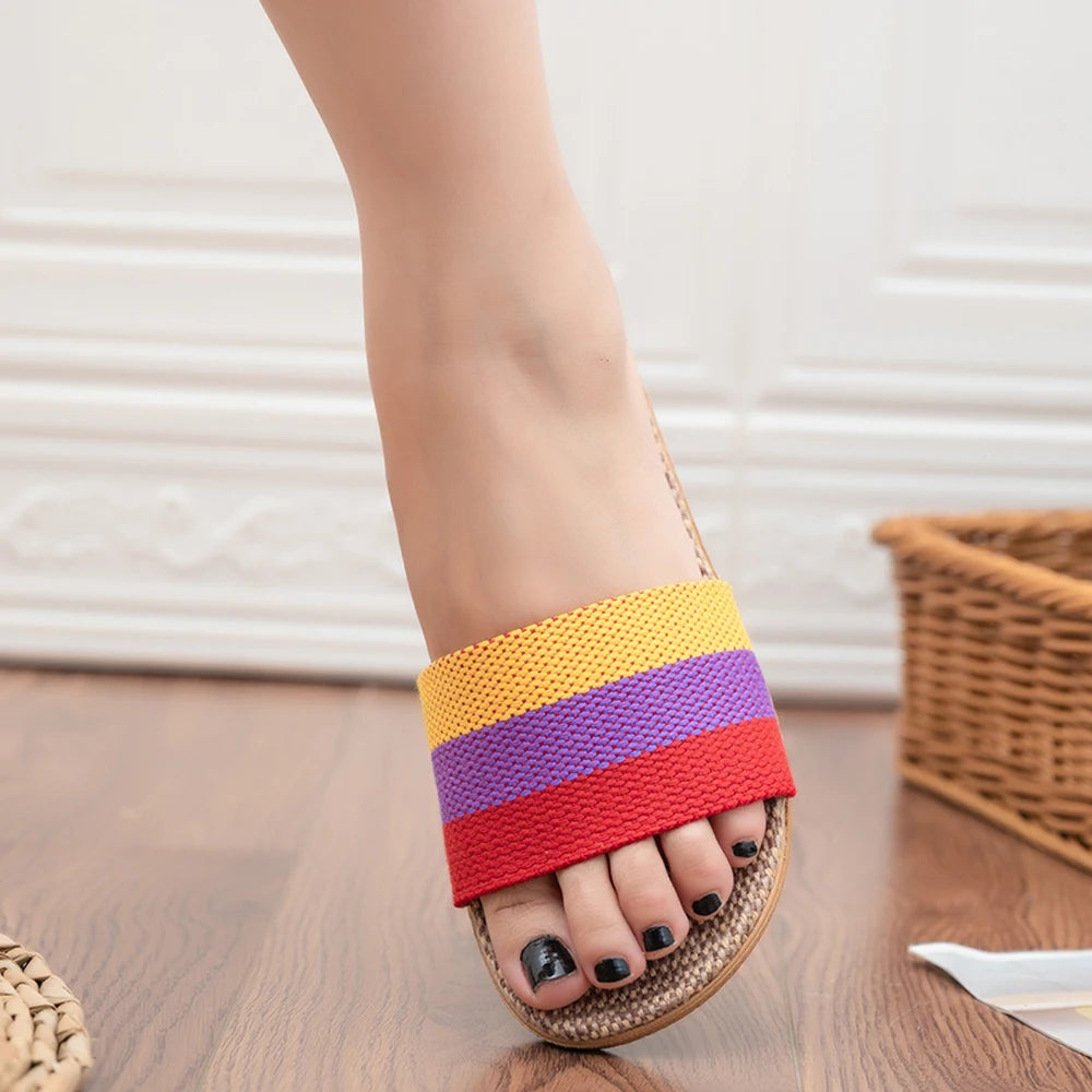 Summer Linen Women'S Slippers