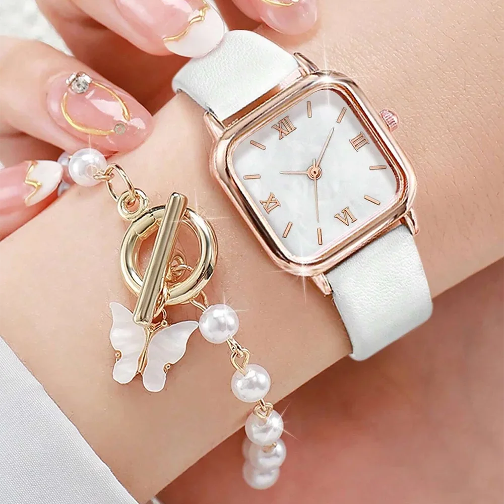 2/4PCS Fashion Minimalist Watch Luxury Men's and Women's