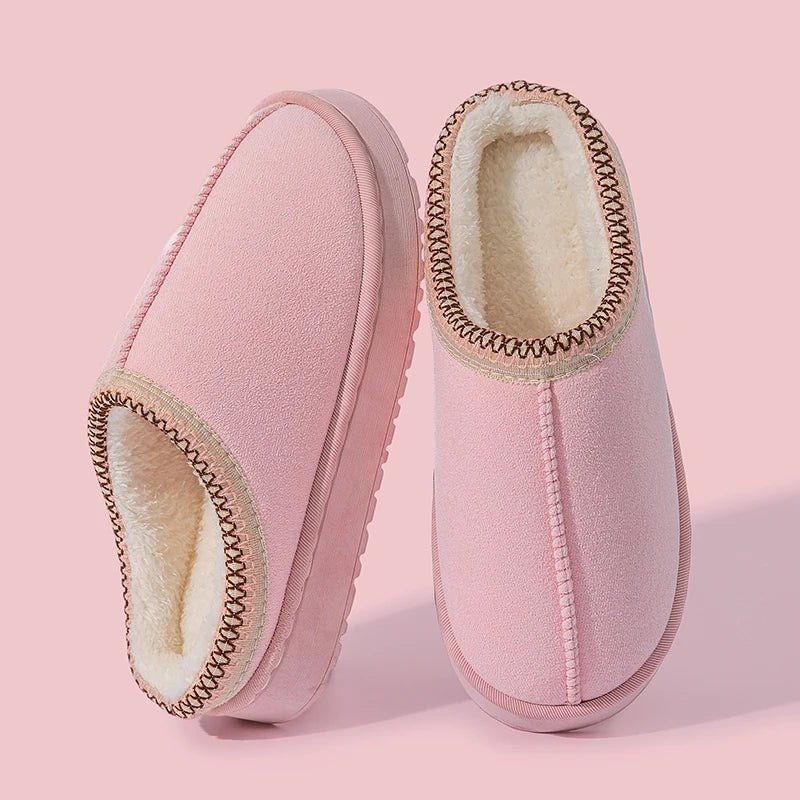 Women's Plush Slippers Winter Warm House Shoes