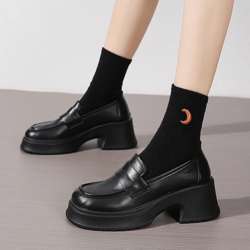Lucyever JK Style Platform Loafers