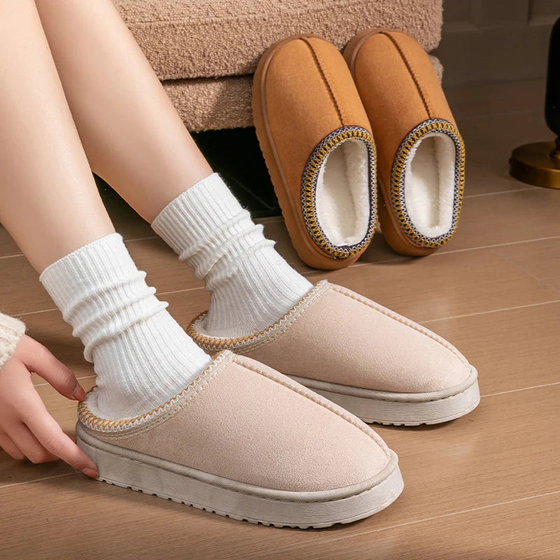 Women's Plush Slippers Winter Warm House Shoes