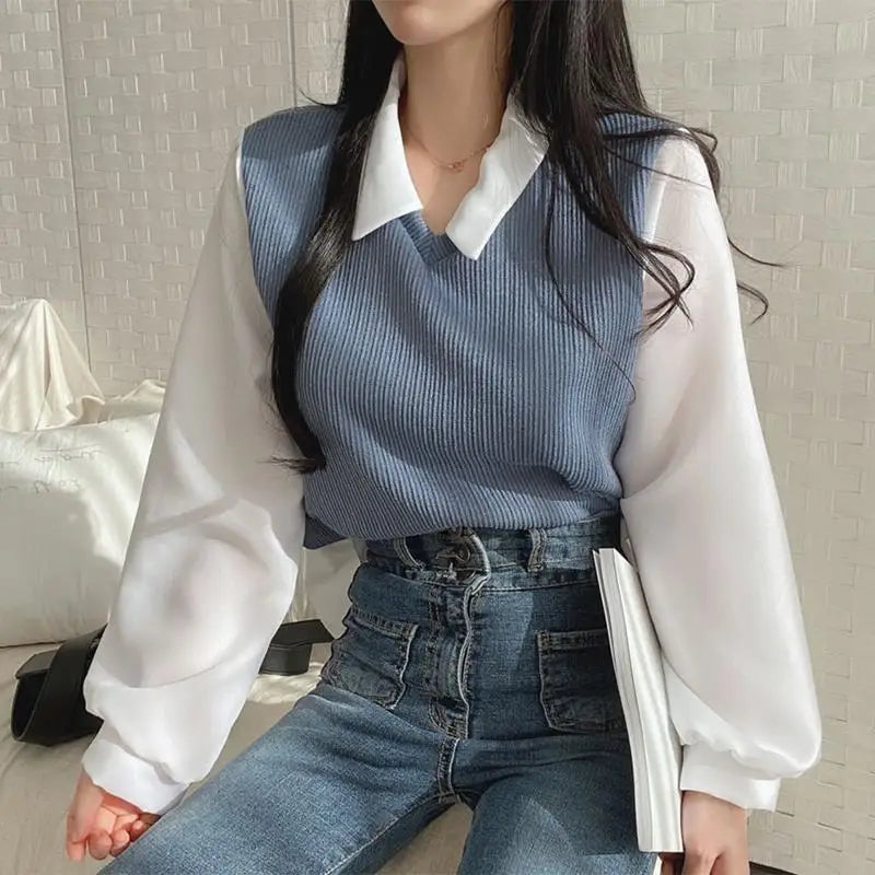 Women’s Korean Style Chiffon Blouse