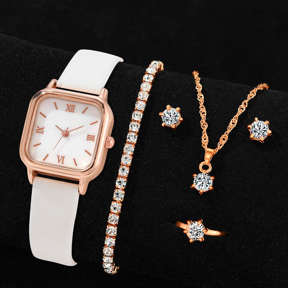 2/4PCS Fashion Minimalist Watch Luxury Men's and Women's