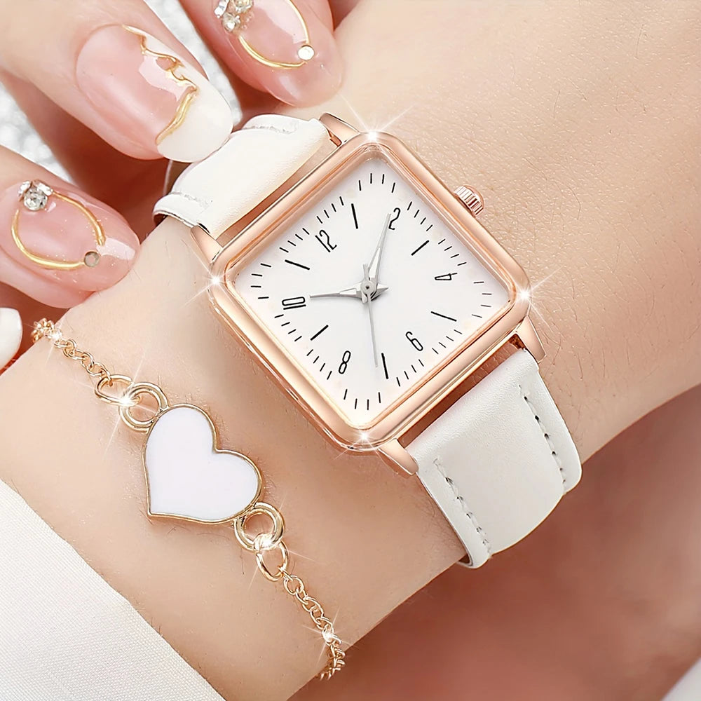 2/4PCS Fashion Minimalist Watch Luxury Men's and Women's