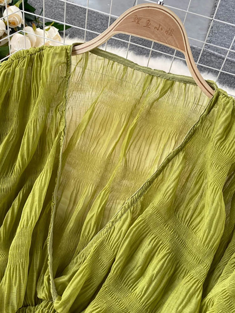 Women’s Puff Sleeve V-Neck Blouse