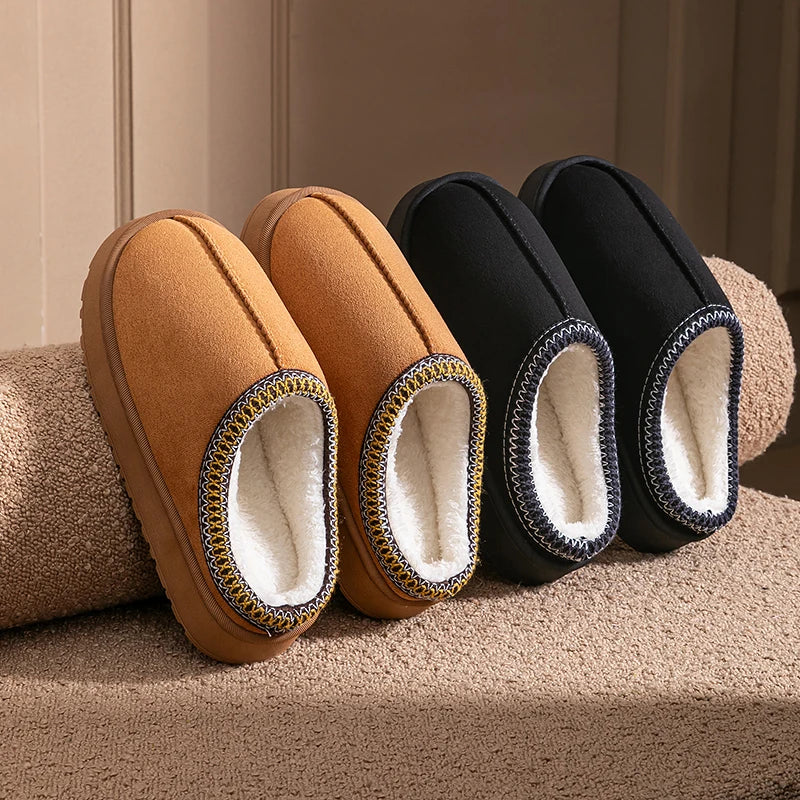 Women's Plush Slippers Winter Warm House Shoes