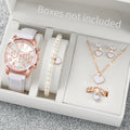Women’s Heart Rhinestone Watch & Jewelry Set ⌚💎