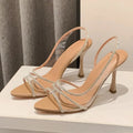 CrystalGlow Slingback Heels