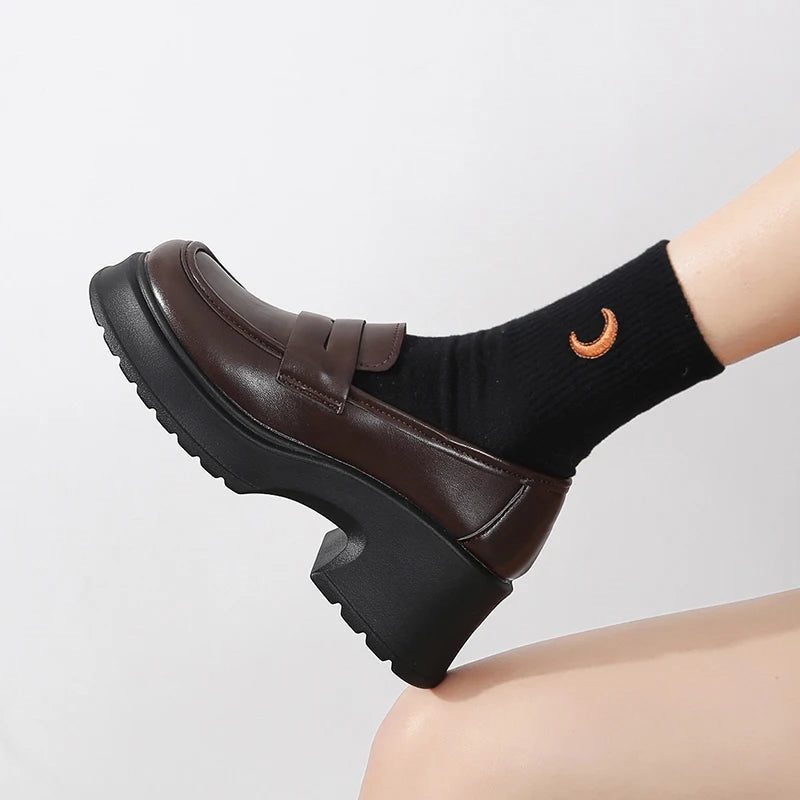 Lucyever JK Style Platform Loafers