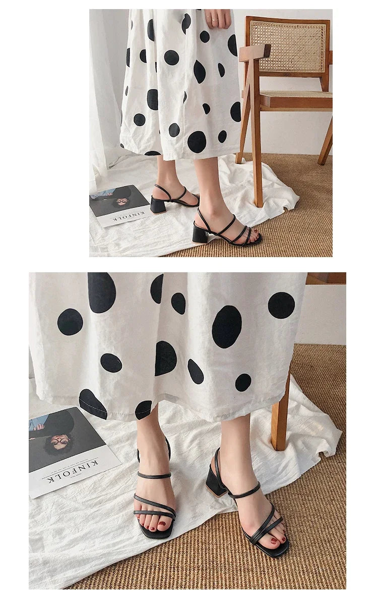 Women High Heel Sandals Summer Casual Female