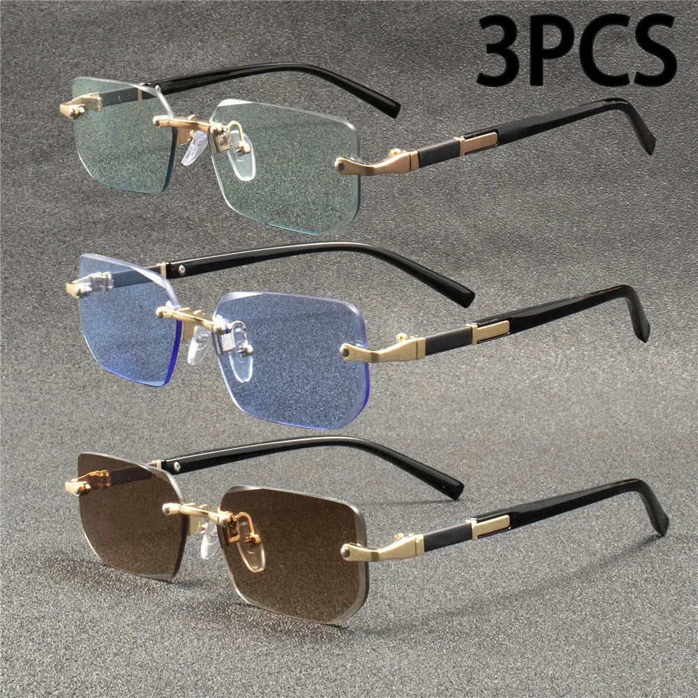 Rimless Rectangle Fashion Sunglasses 😎