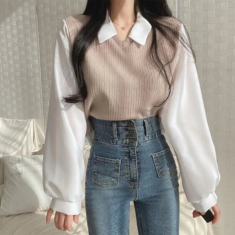 Women’s Korean Style Chiffon Blouse