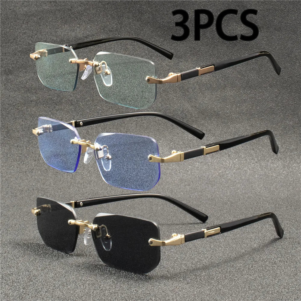 Rimless Rectangle Fashion Sunglasses 😎