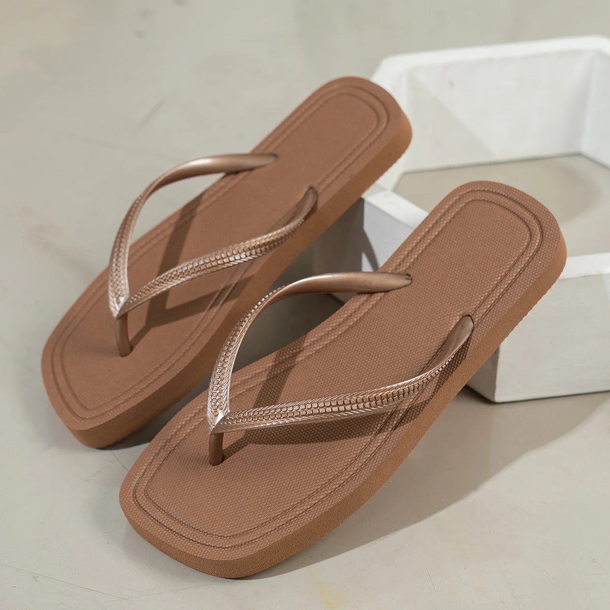 Summer Women Flip Flops casual solid color
