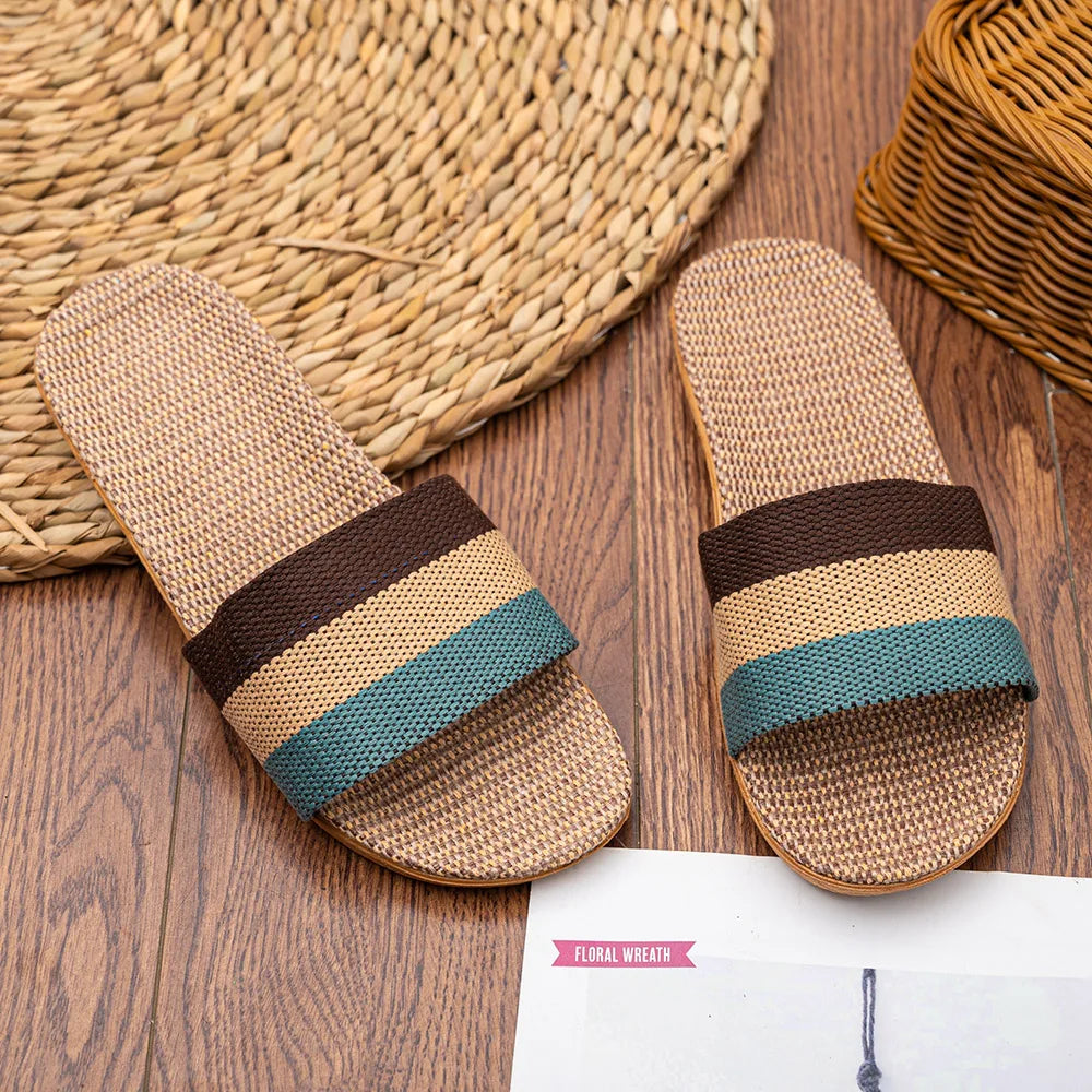 Summer Linen Women'S Slippers