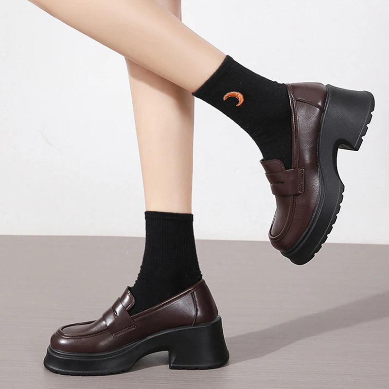 Lucyever JK Style Platform Loafers