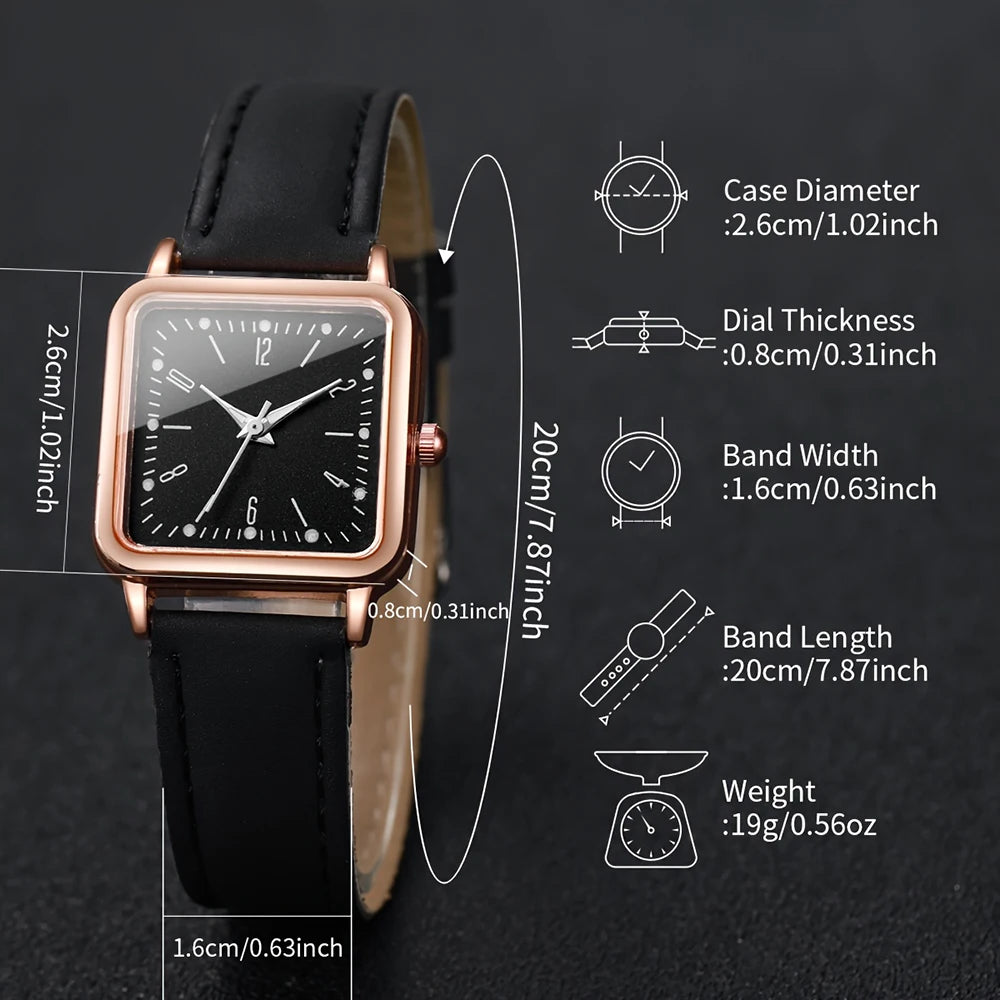 2/4PCS Fashion Minimalist Watch Luxury Men's and Women's