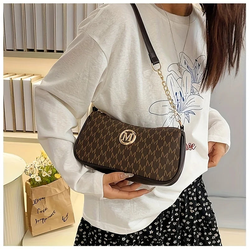 Vintage Letter Print Crossbody Bag 👜✨