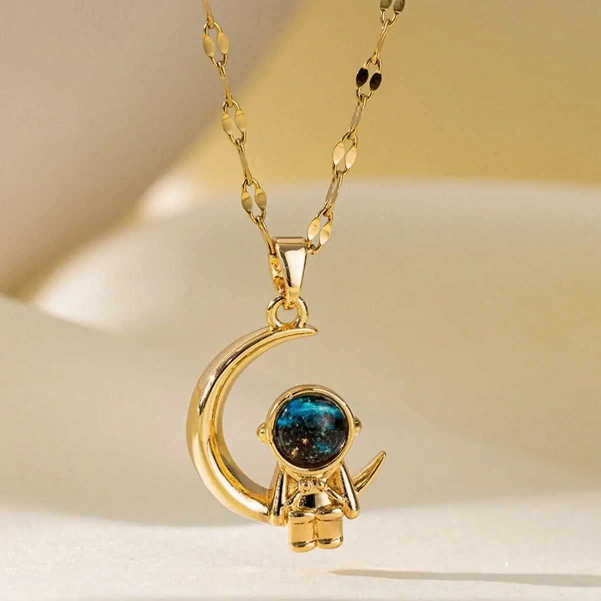 Star & Moon Y2K Stainless Steel Necklace ✨🌙
