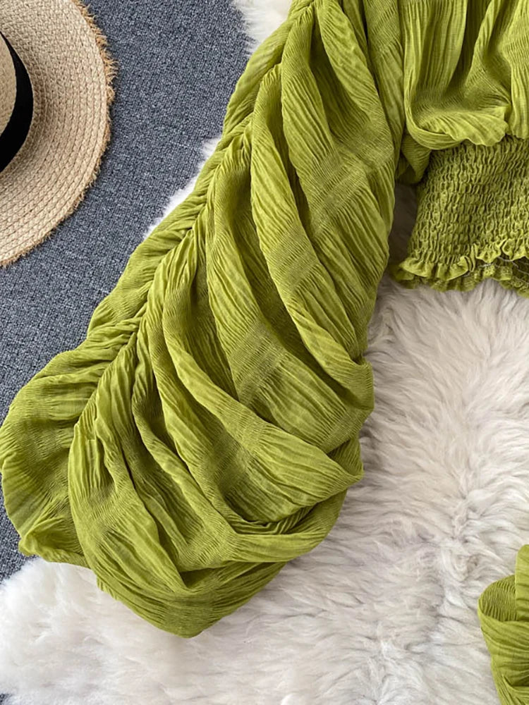 Women’s Puff Sleeve V-Neck Blouse