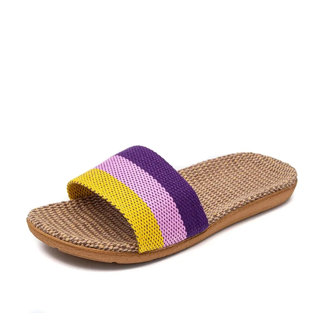 Summer Linen Women'S Slippers
