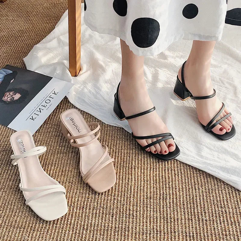 Women High Heel Sandals Summer Casual Female
