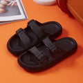 Fashion Buckle Thick Platform Slippers Women