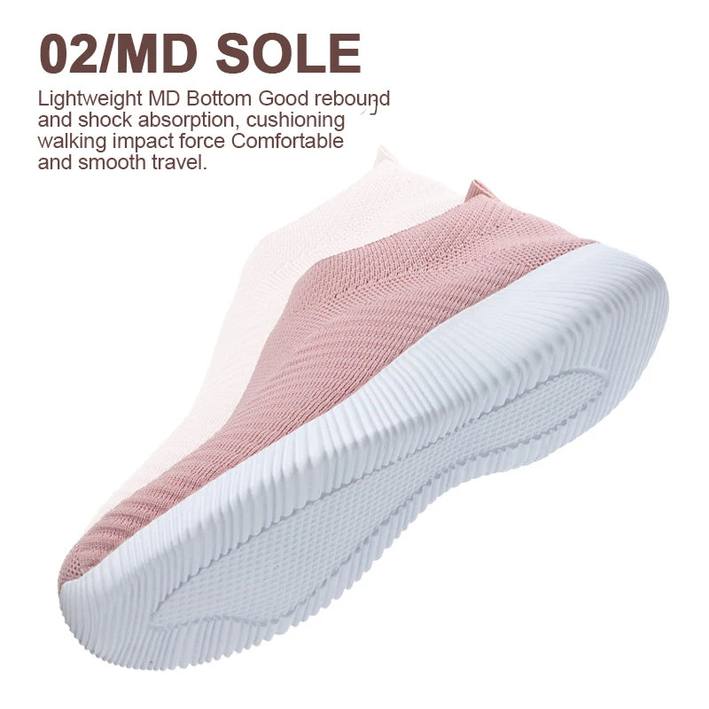 New Pink Women Shoes Soft Sneakers