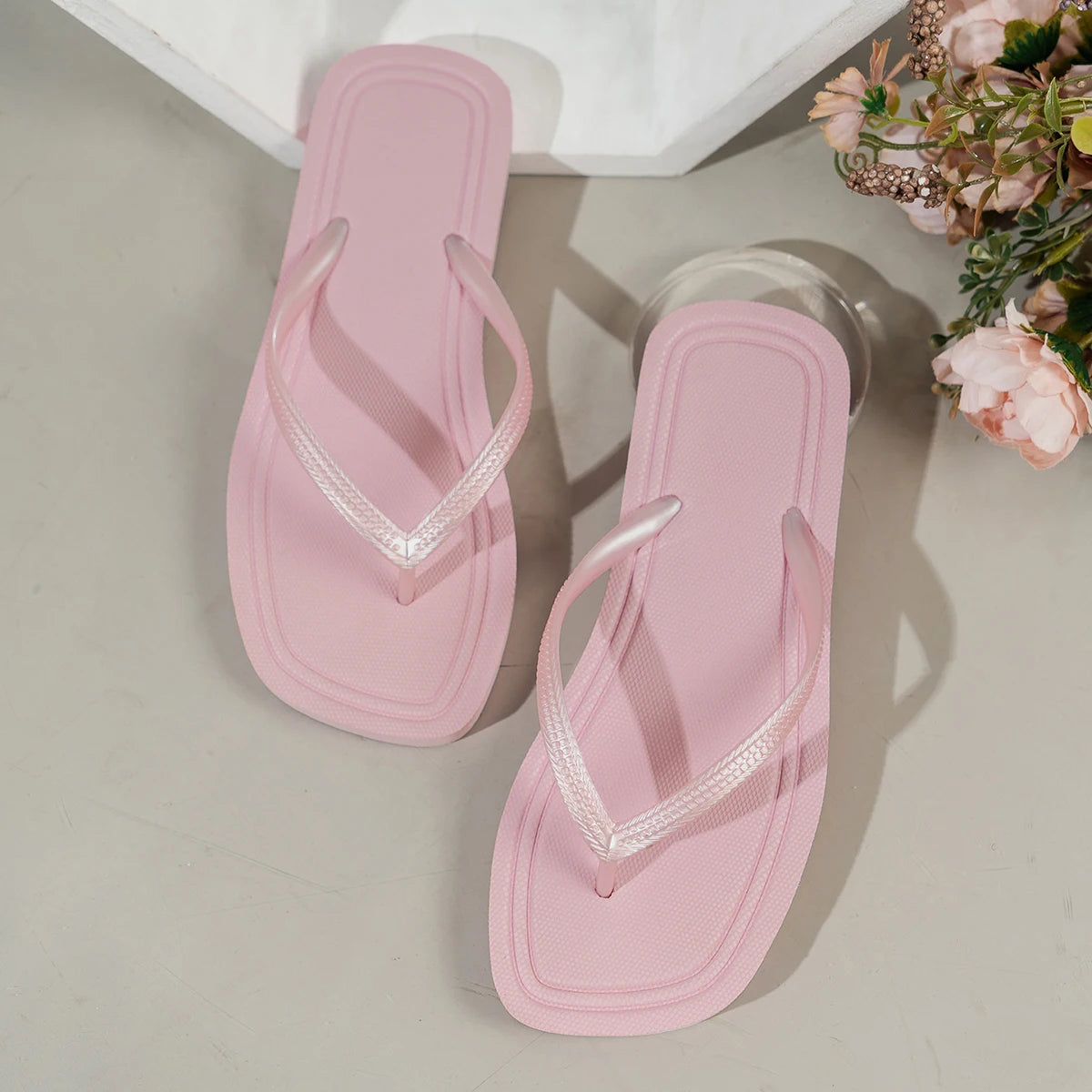 Summer Women Flip Flops casual solid color