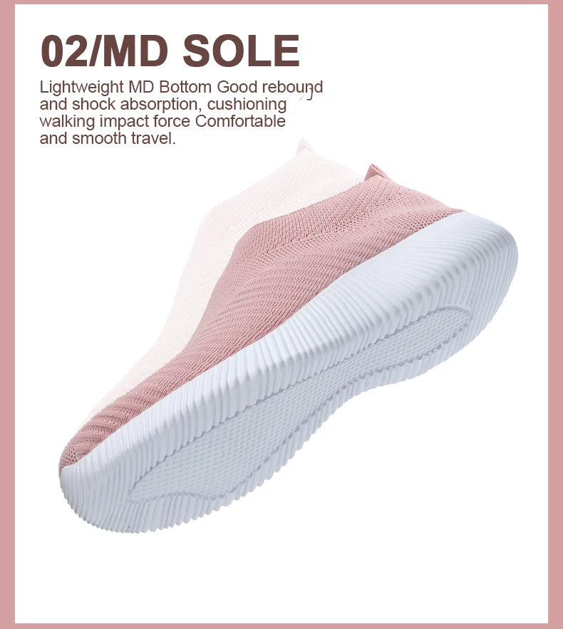New Pink Women Shoes Soft Sneakers