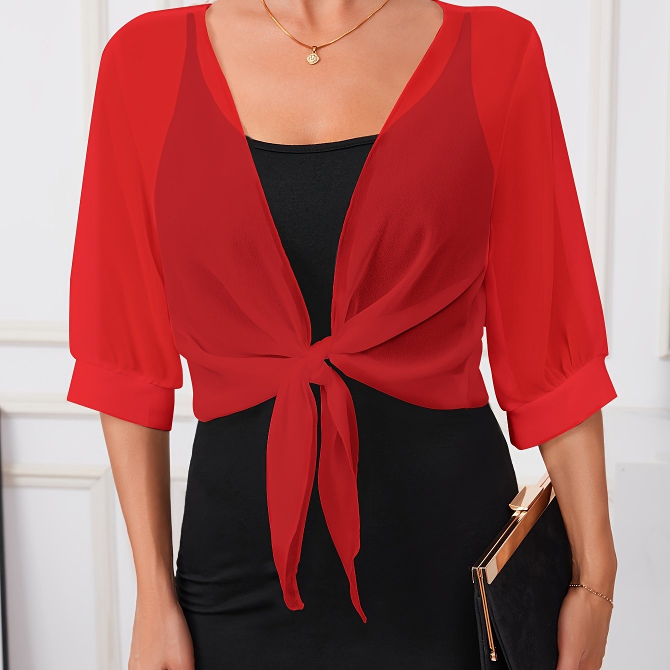 Dress with a  Shawl Shirt Jacket